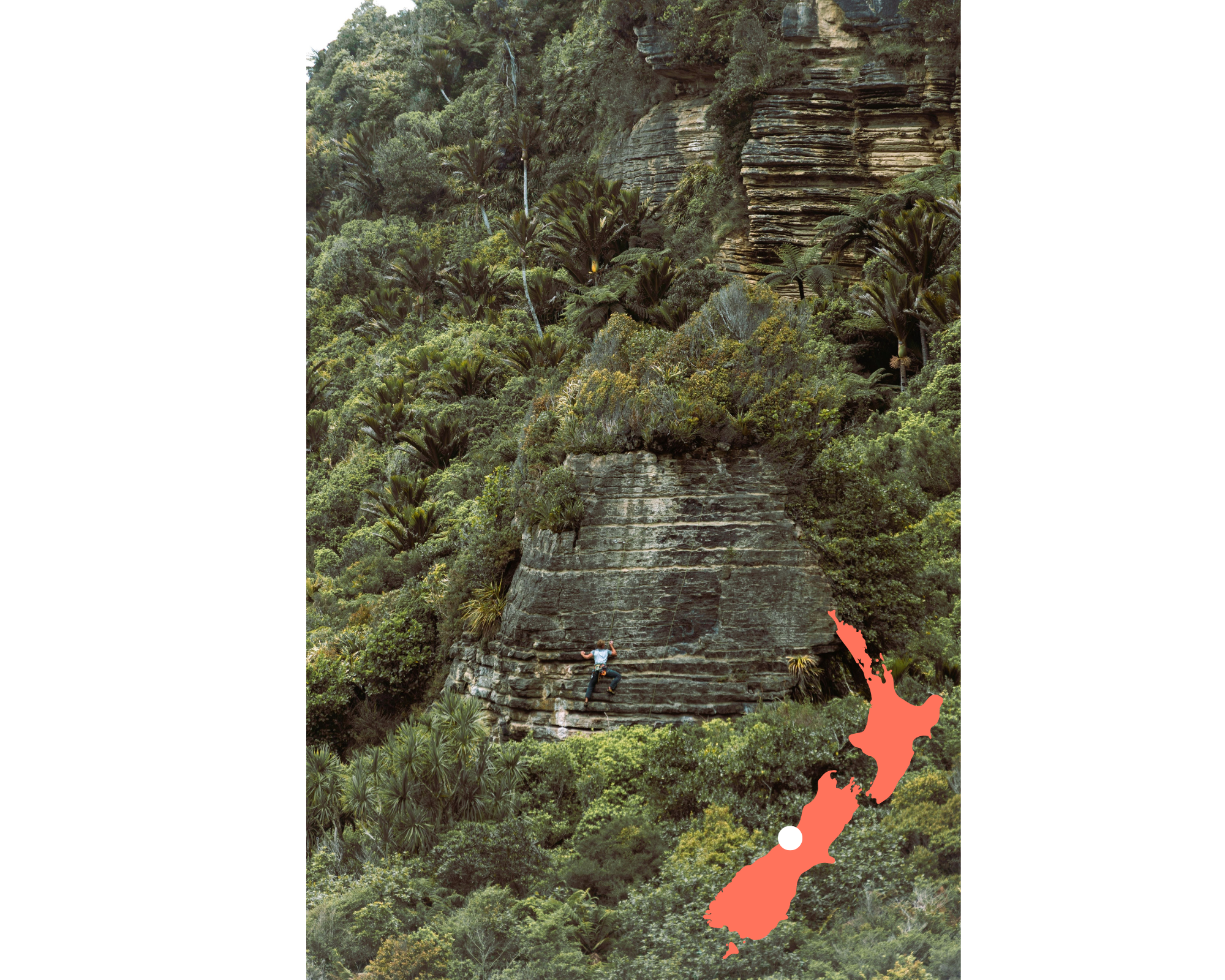 Climbing at Punakaiki Greymouth