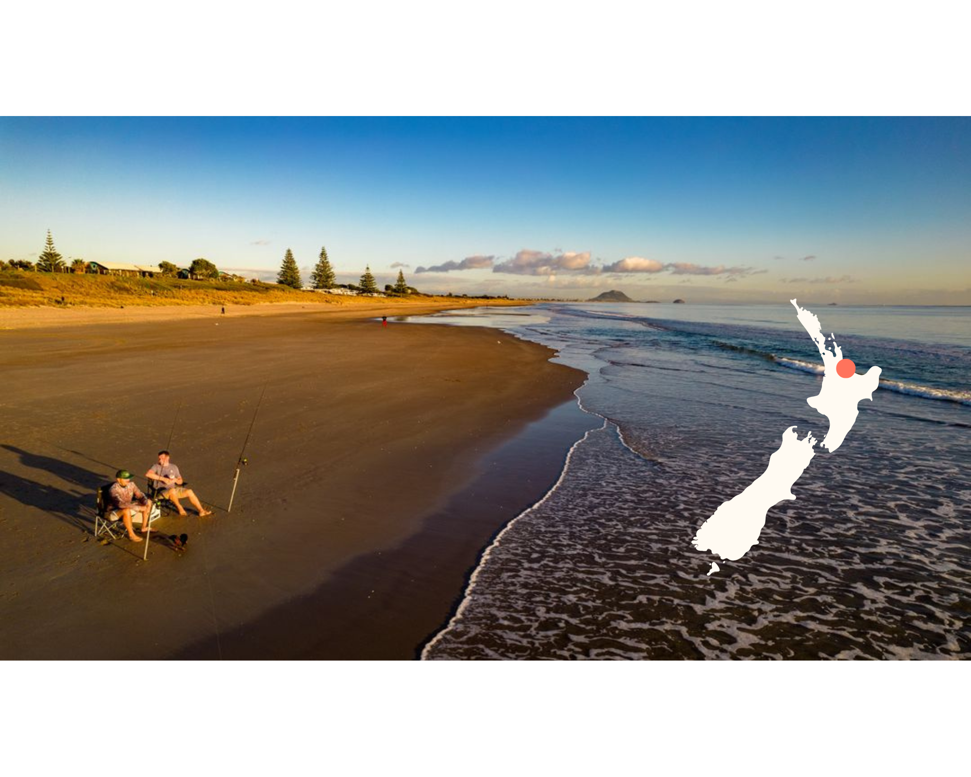 fishing from Papamoa beach